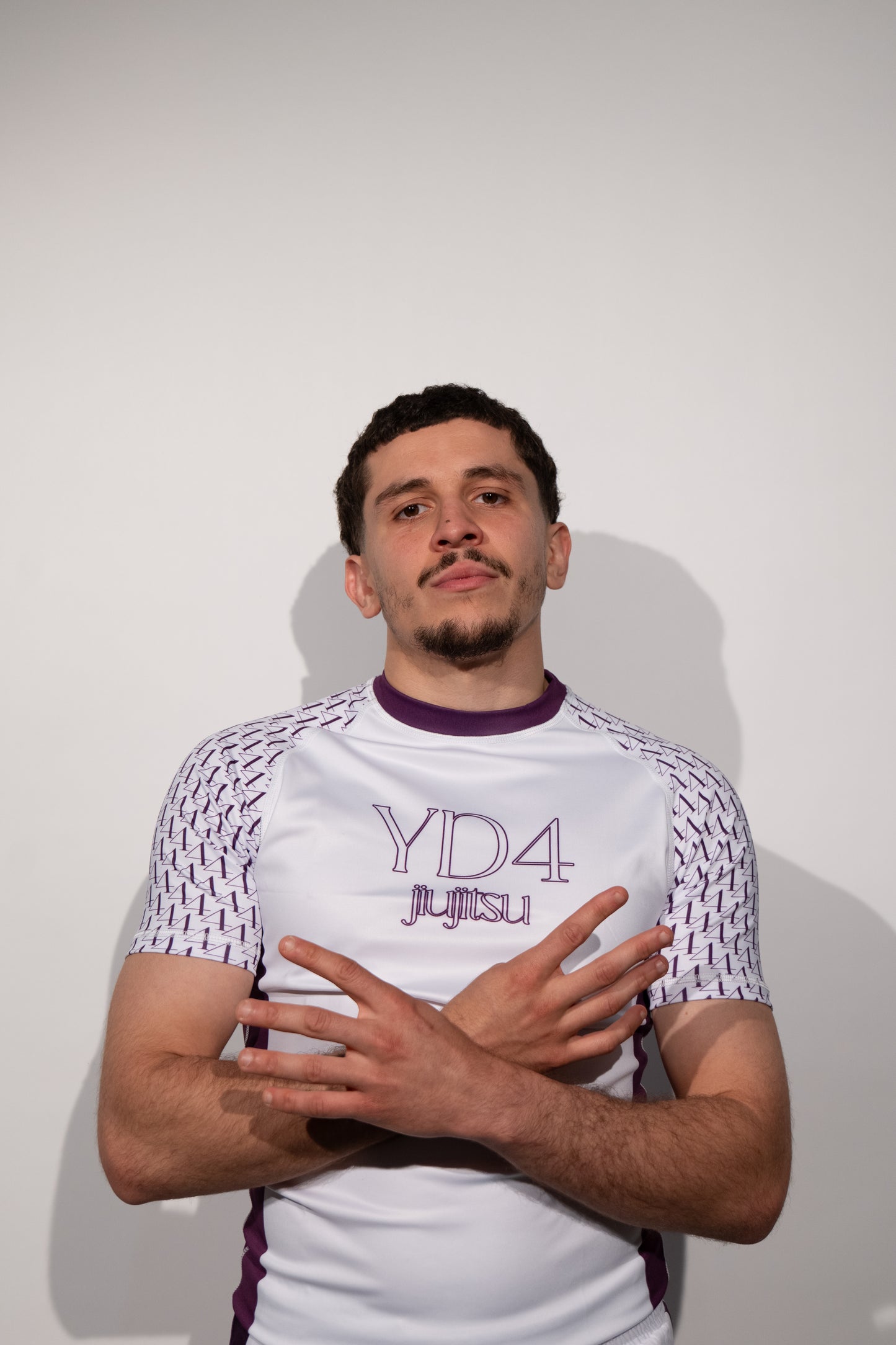 Ensemble Purple Rash Guard + Short Avec Legging