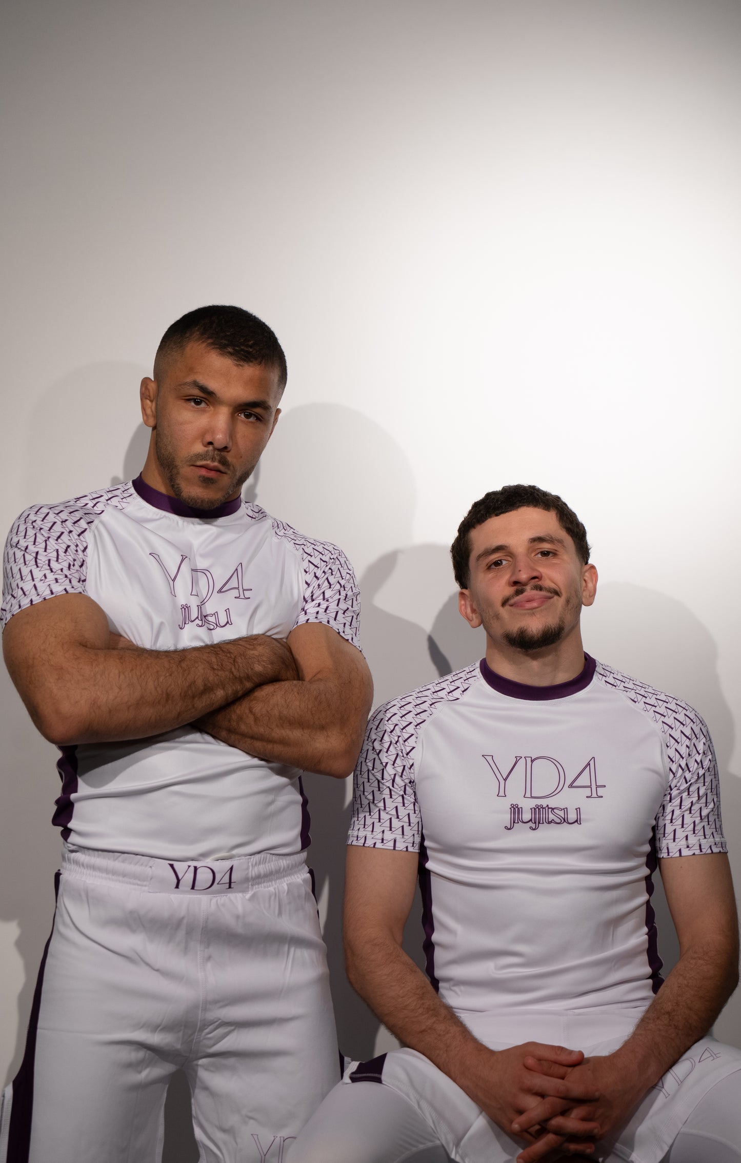 Ensemble Purple Rash Guard + Short Avec Legging