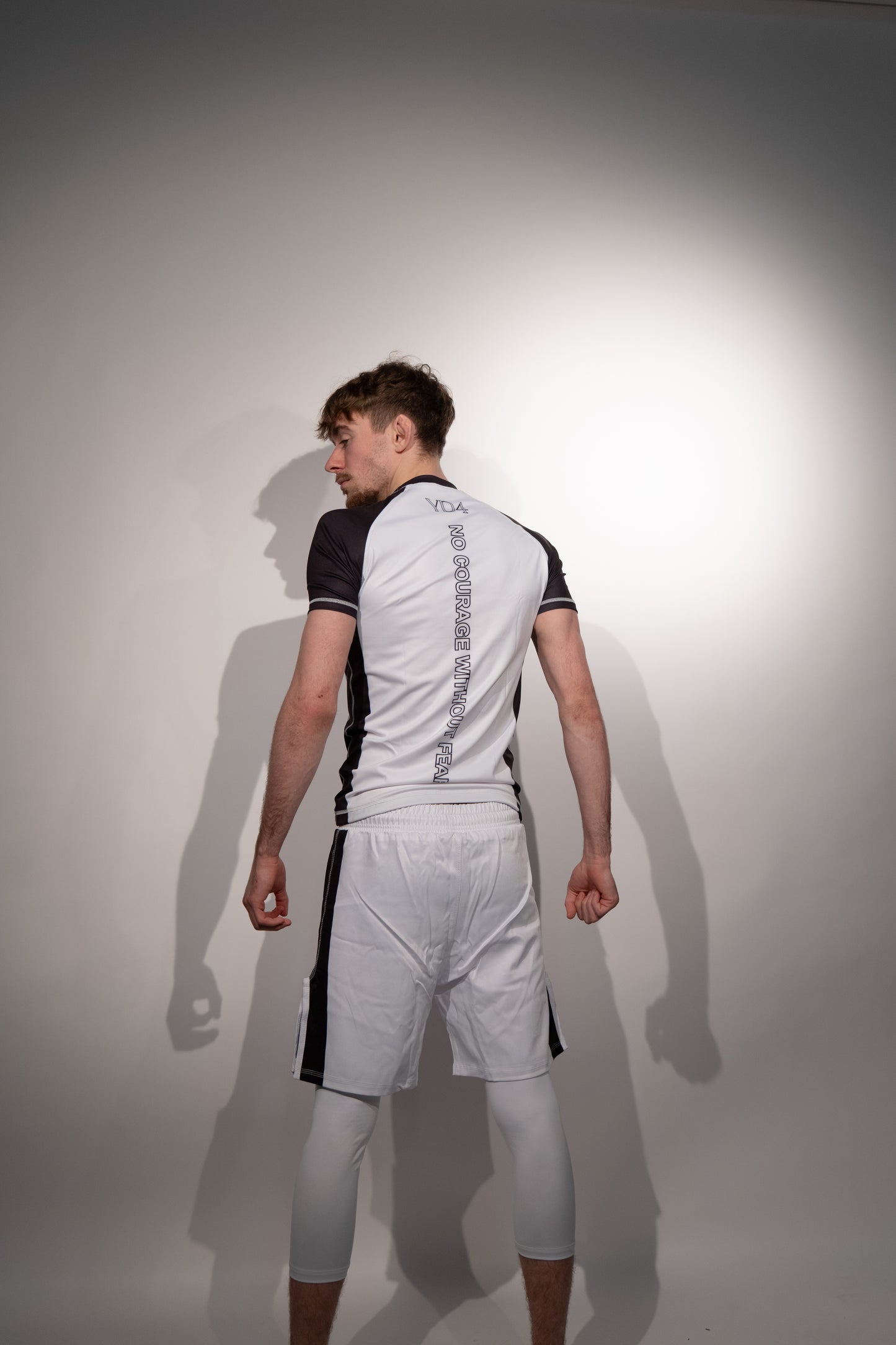 Ensemble White Rash Guard + Short Avec Legging