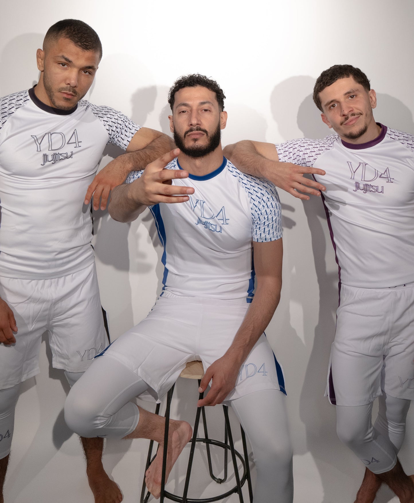 Ensemble Purple Rash Guard + Short Avec Legging